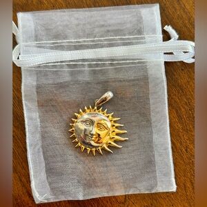 SERGIO BUSTAMANTE vintage SIGNED sterling silver pendant. FREE SHIPPING.